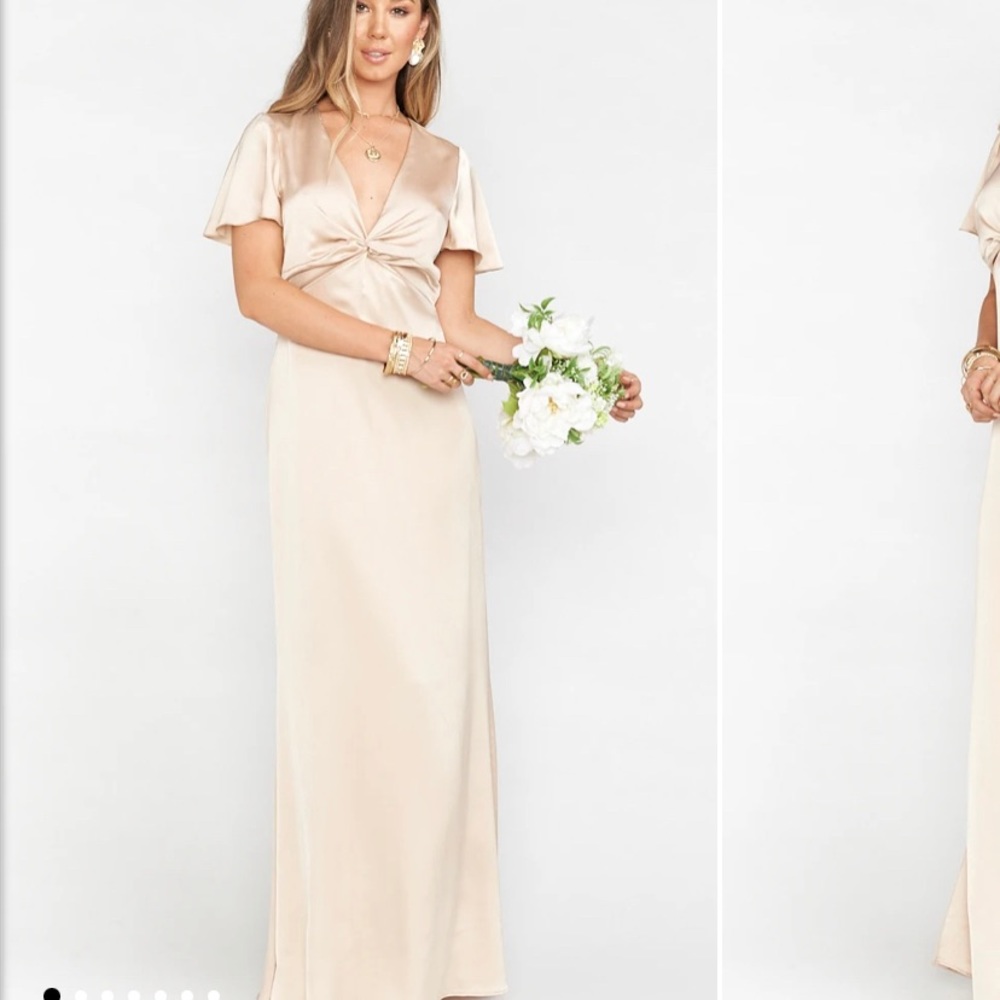 Show Me Your Mumu Rome Twist Gown Champagne - Picture 1 of 10